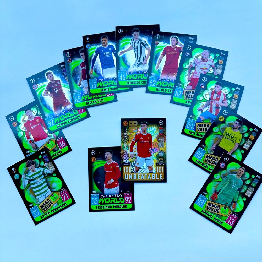 Cristiano Ronaldo 2021-2022 UCL Card and 12 extra 2021-2022 foil cards